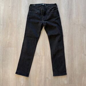 Hollister mens slim straight jeans black 28x30